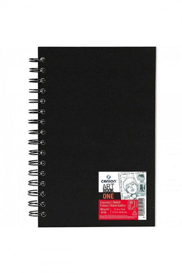 Canson One Art Book 100gr Spiralli Çizim Defteri 80 Sayfa 27.9x35.6cm (Sert Kapak)