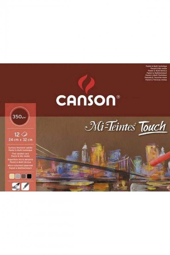 Canson Mi-Tientes Touch 350gr Pastel Blok 12 Sayfa 24x32cm