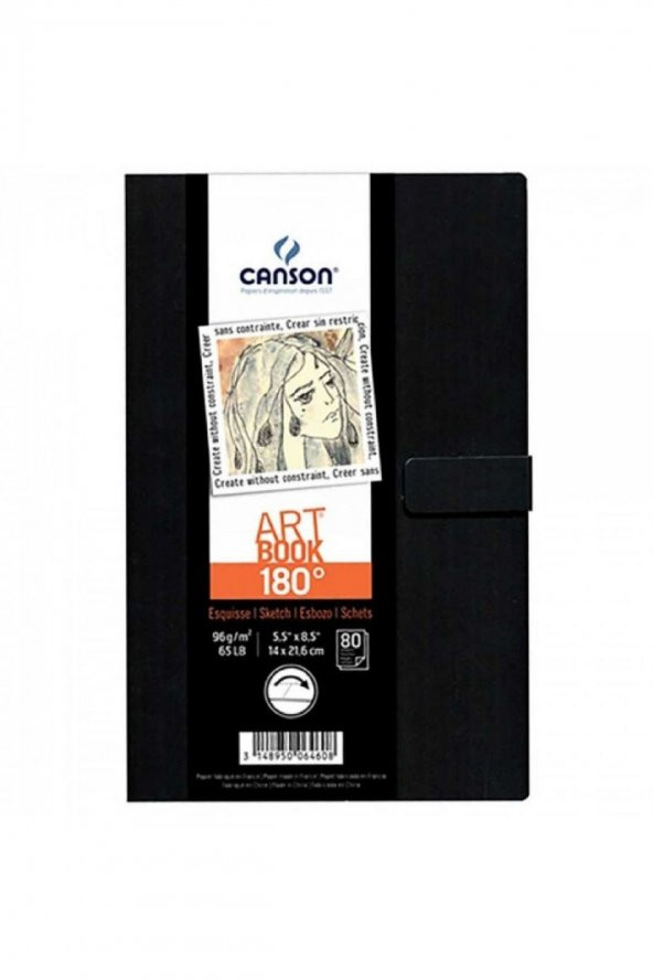 Canson 180 Art Book 96gr Çok Amaçlı Çizim Defteri 80 Sayfa 14x21.6cm (Sert Kapak)