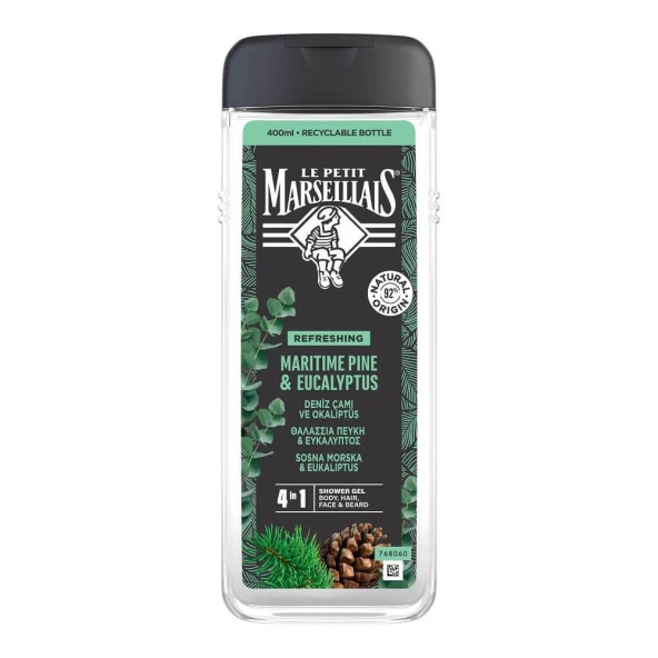 Le Petit Marseillais Men Deniz Çamı ve Okaliptus Duş Jeli 400 ml