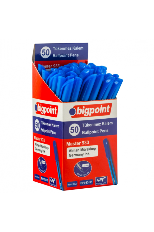 Bigpoint Tükenmez Kalem Master 50'li Set Mavi