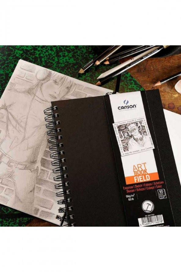 Canson Field Art Book 96gr Sketch Defteri 90 Sayfa 23x30.5cm Sert Kapak - 3