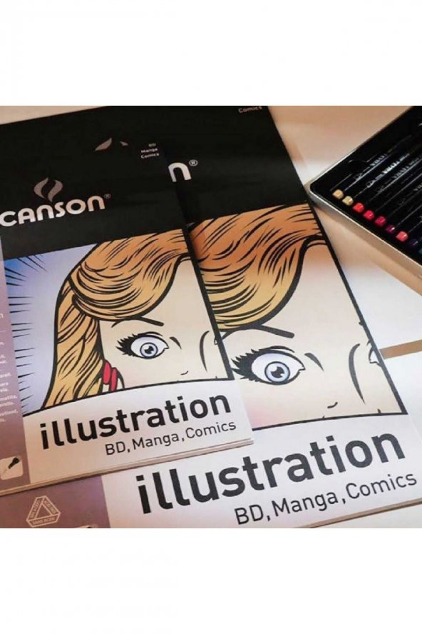 Canson Illustration Pad 250gr Çok Amaçlı Markör Blok 12 Sayfa A4 (21x29.7cm) - 2