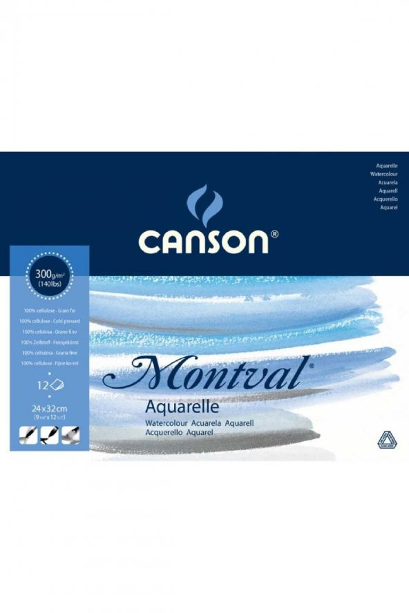 Canson Montval Aquarelle Cold Pressed 300gr Sulu Boya Blok 12 Sayfa 24x32cm