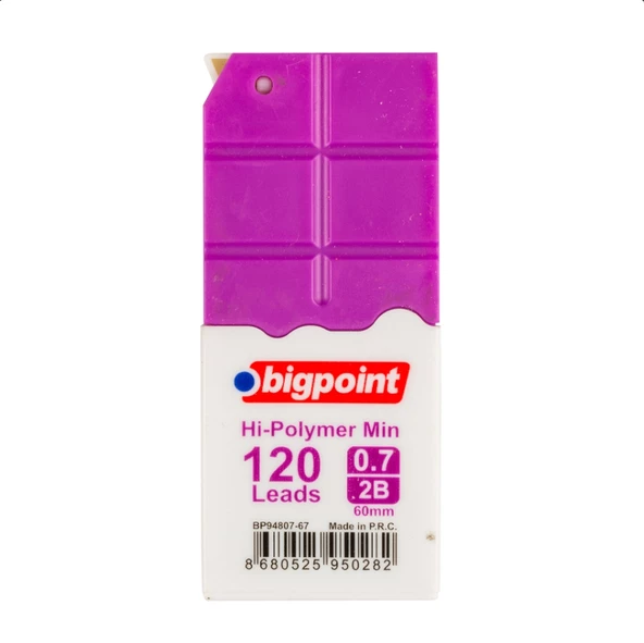 Bigpoint Kalem Ucu 0.7mm 2B 120'li Tüp Mor