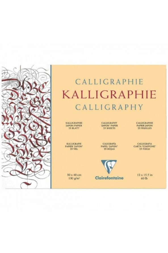 Clairefontaine Calligraphy 130gr Kaligrafi Blok 25 Sayfa 30x40cm