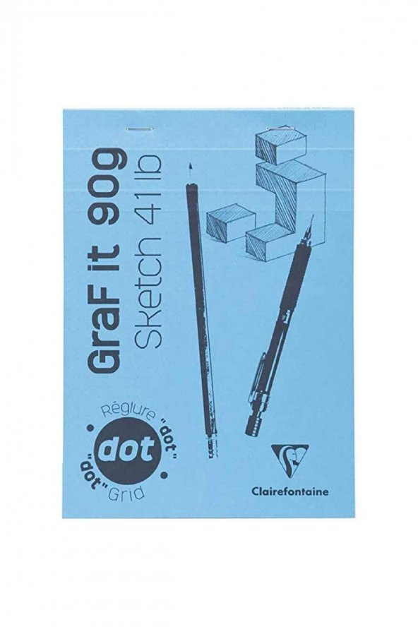 Clairefontaine Graf it Blanc Dot Grid Sketch 90gr Noktalı Çizim Blok 80 Sayfa A5 (14.8x21cm)