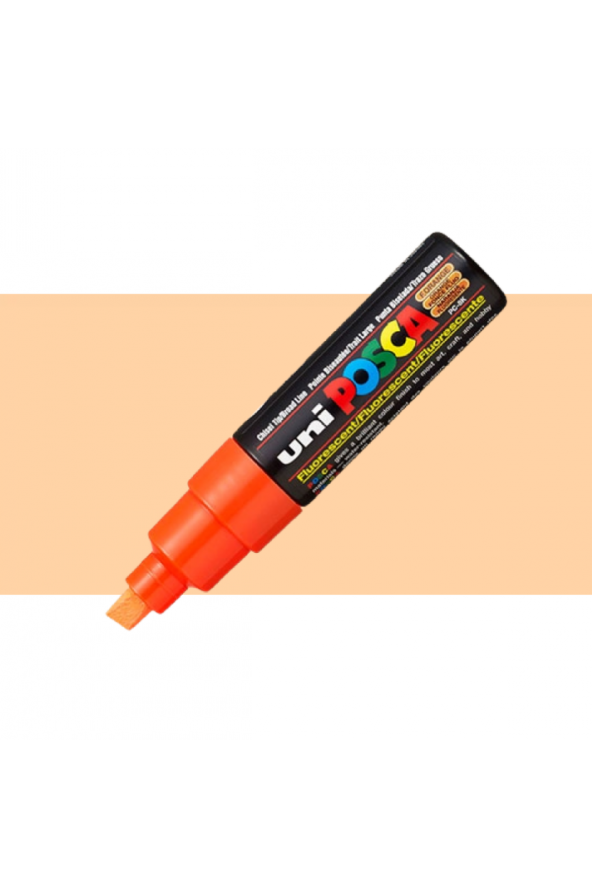 Uni Posca Marker Kalem PC-8K (8mm) Fosforlu Turuncu