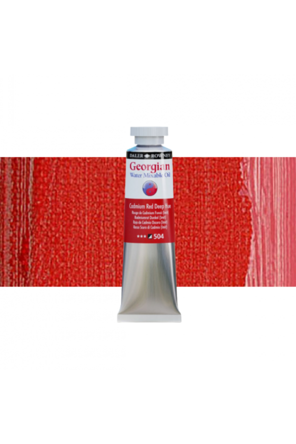 Daler Rowney Georgian Water Mixable Oil Su Bazlı Yağlı Boya 37ml 504 Cadmium Red Deep Hue