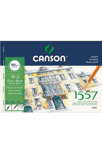 Canson 35x50 1557 Resim Defteri 180gr. 15yp.