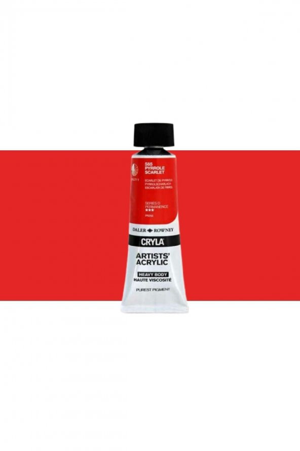 Daler Rowney Cryla Heavy Body Artists' Akrilik Boya 75ml N:585 Pyrrole Scarlet
