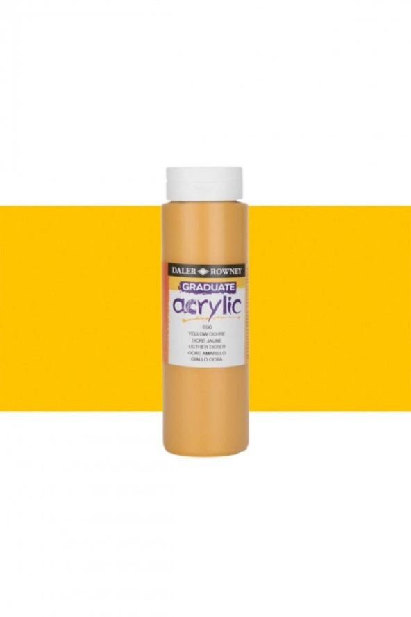 Daler Rowney Graduate Akrilik Boya 500ml N:690 Yellow Ochre