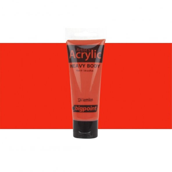 Bigpoint Heavy Body Artist's Akrililik Boya 75ml Vermilion 324 - 1
