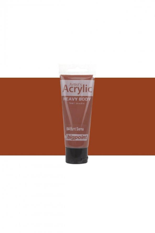 Bigpoint Heavy Body Artist's Akrililik Boya 75ml Burnt Sienna 684 - 1