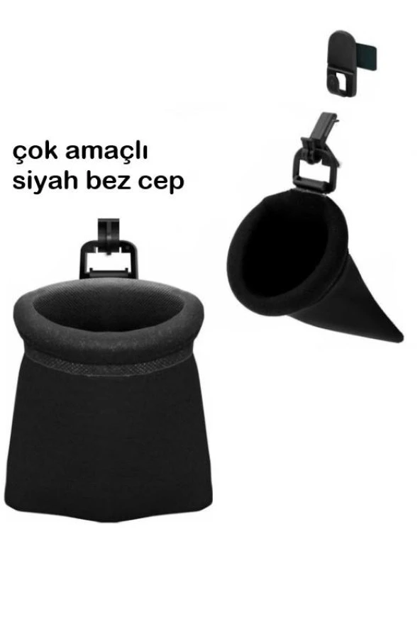 OTO MOTTO Araç İçi Çok Amaçlı Kese Siyah - 4