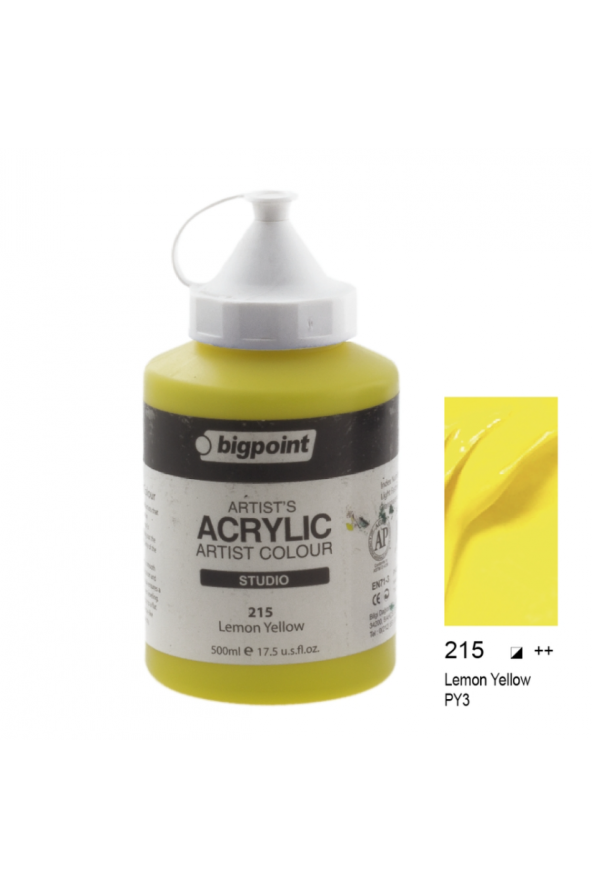 Bigpoint Artist's Studio Akrilik Boya Heavy Body 500ml Lemon Yellow 215