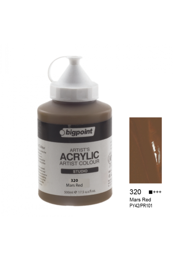 Bigpoint Artist's Studio Akrilik Boya Heavy Body 500ml Mars Red 320