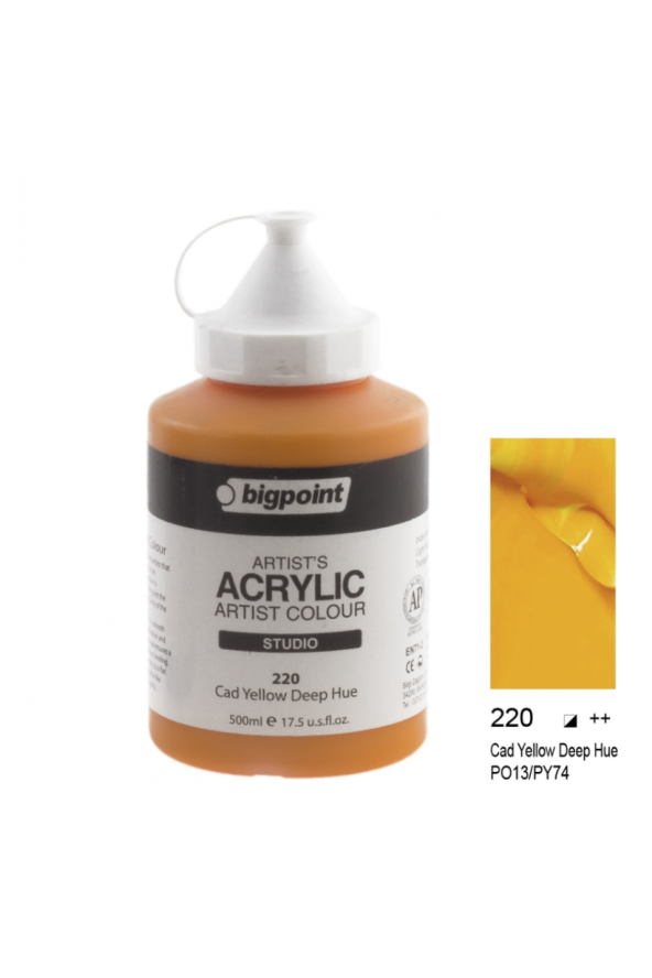 Bigpoint Artist's Studio Akrilik Boya Heavy Body 500ml Cad Yellow Deep Hue 220