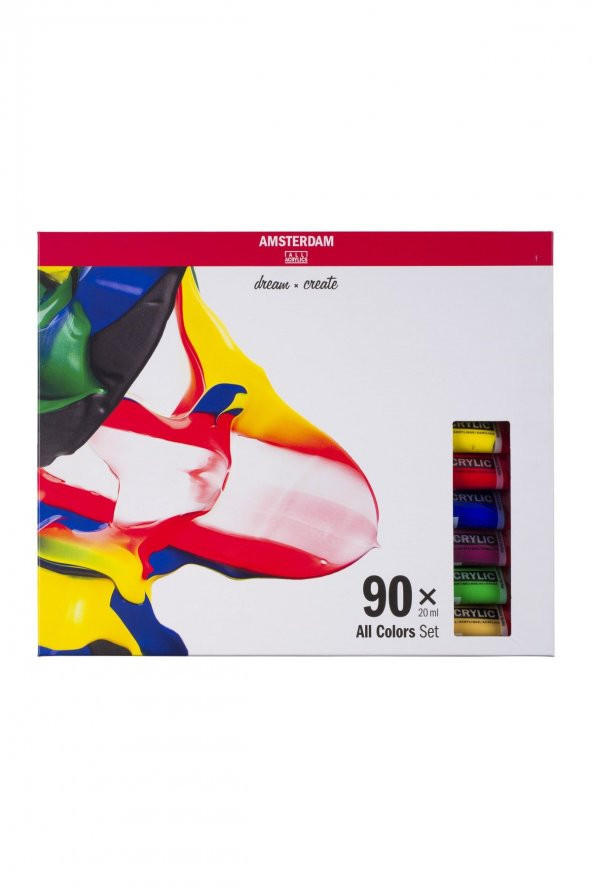 Amsterdam Standart Seri AKRİLİK BOYA SETİ tüm renkler set 90 X 20 ML