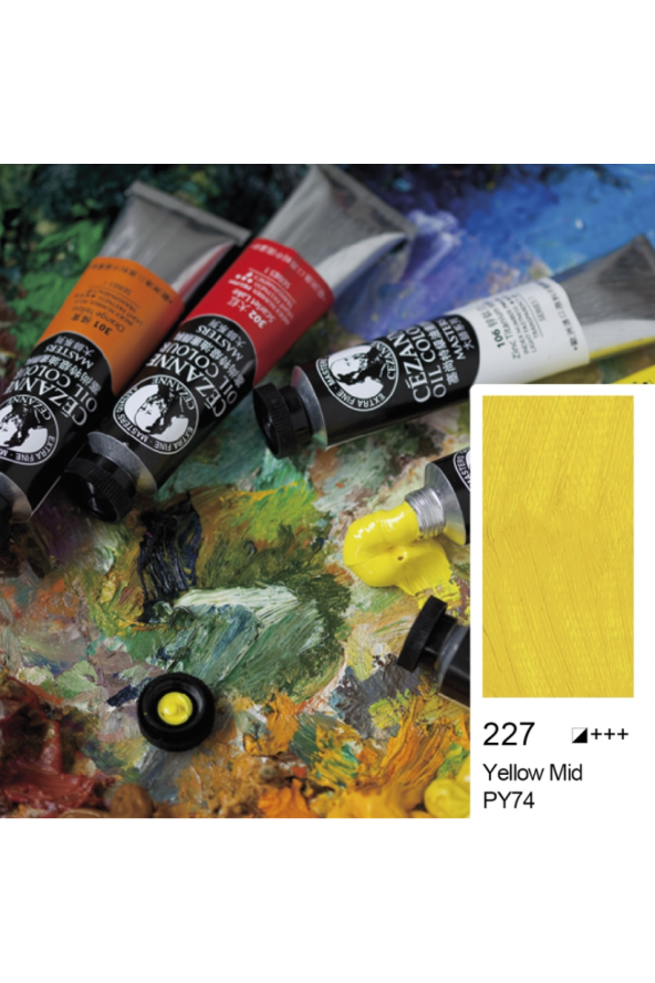 Cezanne Extra Fine Masters' Yağlı Boya 45ml (Oil Colour) Yellow Mid 227 - 1