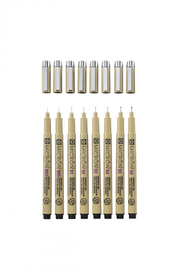 Sakura PİGMA MİCRON Teknik Kalem SİYAH SET 8'Lİ - 3