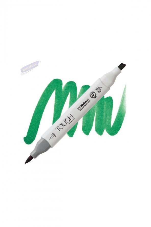 Shinhan Art TOUCH TWIN BRUSH PEN : Çift Taraflı Marker : G55 Emerald green