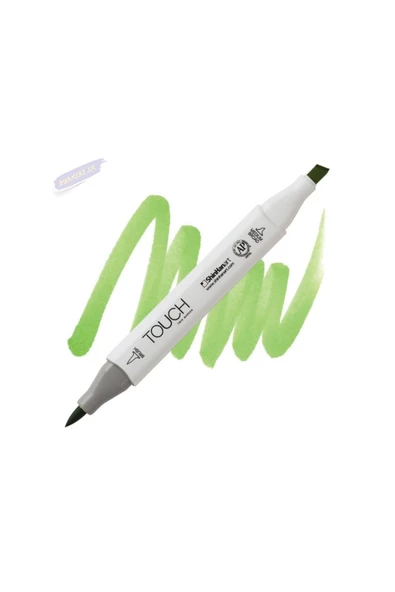 Shinhan Art TOUCH TWIN BRUSH PEN : Çift Taraflı Marker : GY234 Leaf green