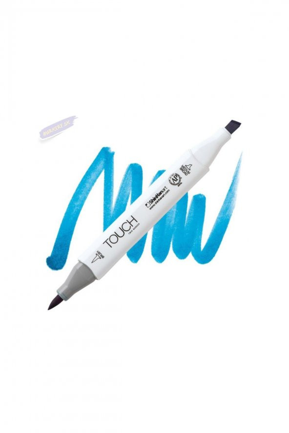 Shinhan Art TOUCH TWIN BRUSH PEN : Çift Taraflı Marker : B261 Primary cyan