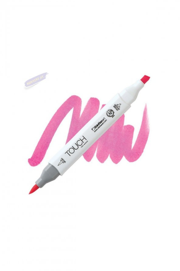 Shinhan Art TOUCH TWIN BRUSH PEN : Çift Taraflı Marker : F126 Fluorescent pink