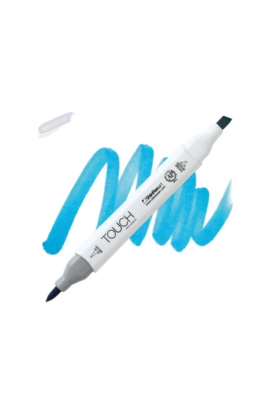 Shinhan Art TOUCH TWIN BRUSH PEN : Çift Taraflı Marker : B262 Cerulean blue light