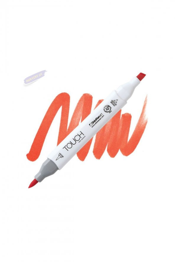 Shinhan Art TOUCH TWIN BRUSH PEN : Çift Taraflı Marker : R22 French vermilion