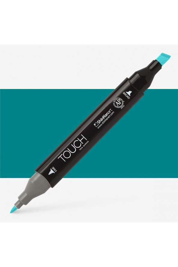 Shinhan Art Touch Twin Marker Pen : Çift Uçlu Marker Kalemi : PEACOCK GREEN : BG61