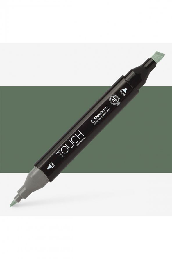 Shinhan Art Touch Twin Marker Pen : Çift Uçlu Marker Kalemi : GRAYISH GREEN DEEP : G241