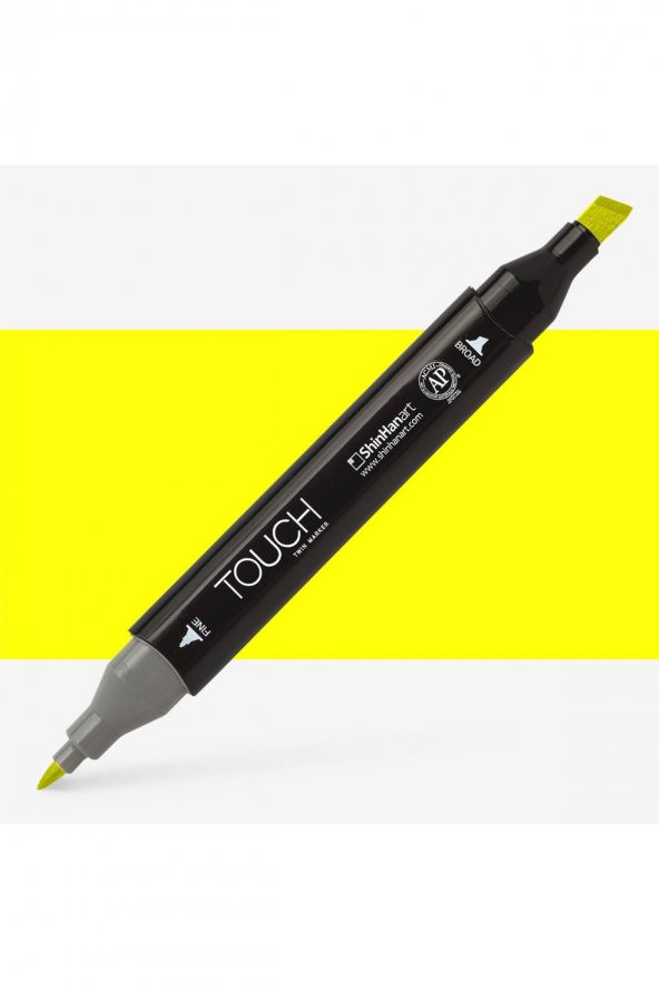 Shinhan Art Touch Twin Marker Pen : Çift Uçlu Marker Kalemi : FLUORESCENT YELLOW : F123