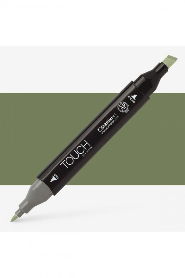 Shinhan Art Touch Twin Marker Pen : Çift Uçlu Marker Kalemi : BRONZE GREEN : Y42