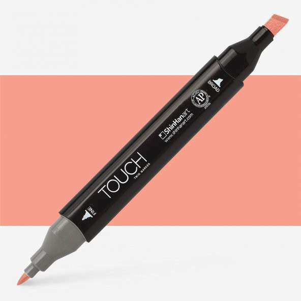 Shinhan Art Touch Twin Marker Pen : Çift Uçlu Marker Kalemi : LIGHT ORANGE : R140