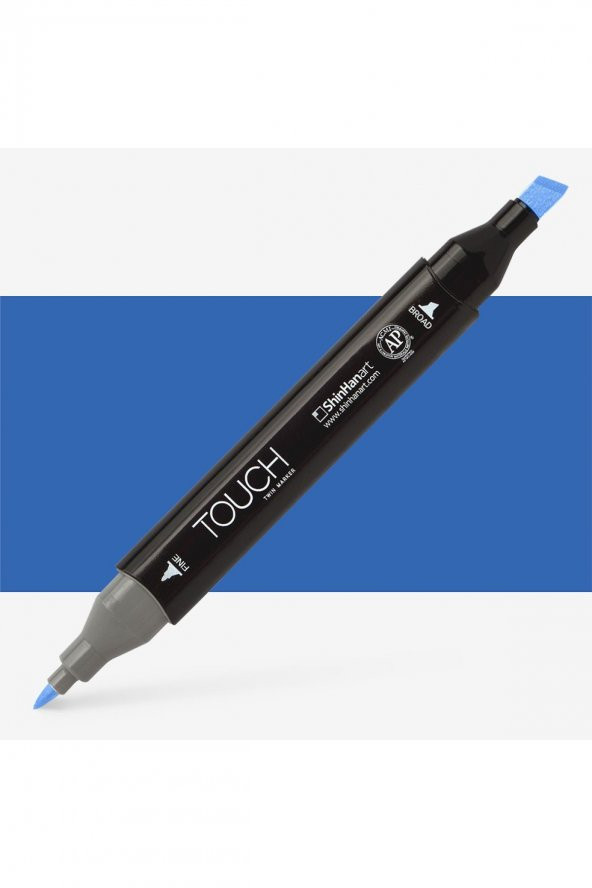 Shinhan Art Touch Twin Marker Pen : Çift Uçlu Marker Kalemi : BRILLIANT BLUE : PB74