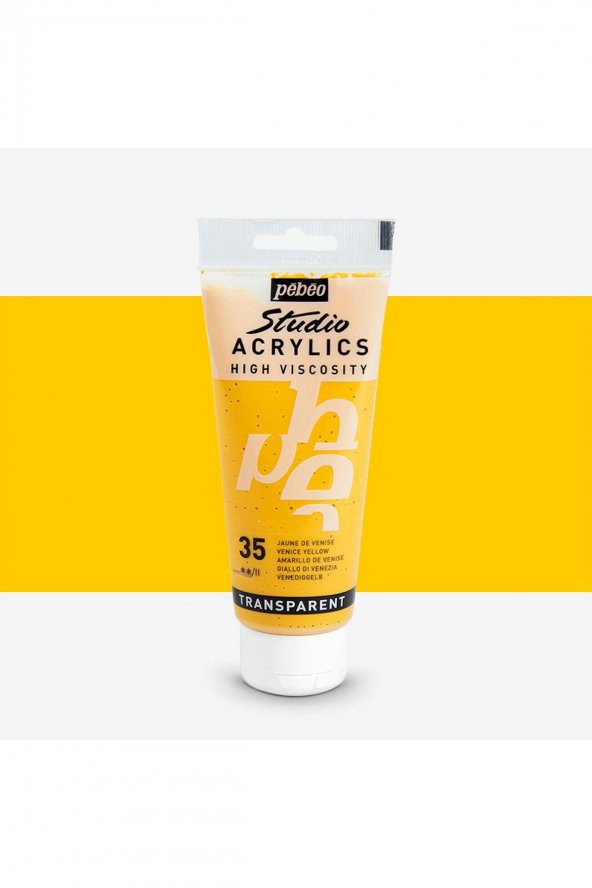 Pebeo Akrilik Boya Studio 100ml Venice Yellow 35 - 1
