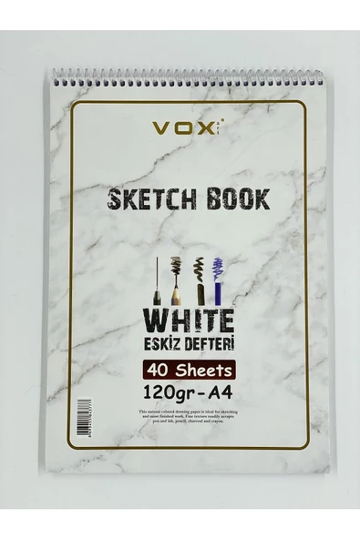 VOX Eskiz Çizim Defteri A4 120 Gr 40 Sayfa