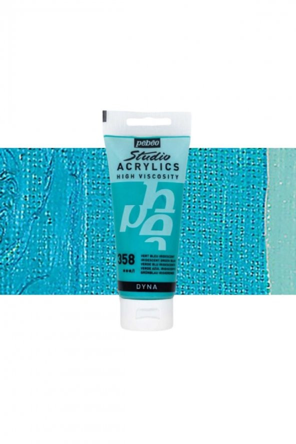 Pebeo Akrilik Boya Studio 100ml Iridescent Green Blue (Dyna) 358