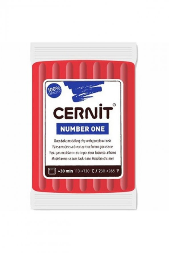 Cernit Number One Polimer Kil 56gr X-Mas Red 463 - 1
