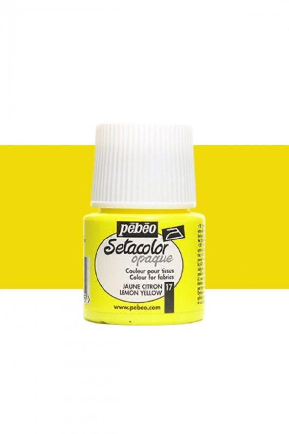 Pebeo Setacolor Opaque Kumaş Boyası (Opak) 45ml Lemon Yellow 17