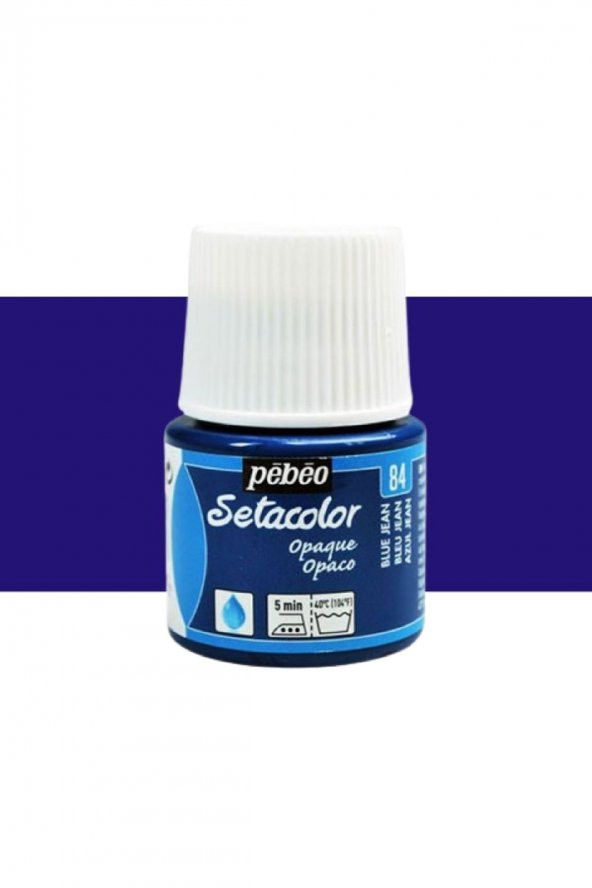 Pebeo Setacolor Opaque Kumaş Boyası (Opak) 45ml Blue Jean 84