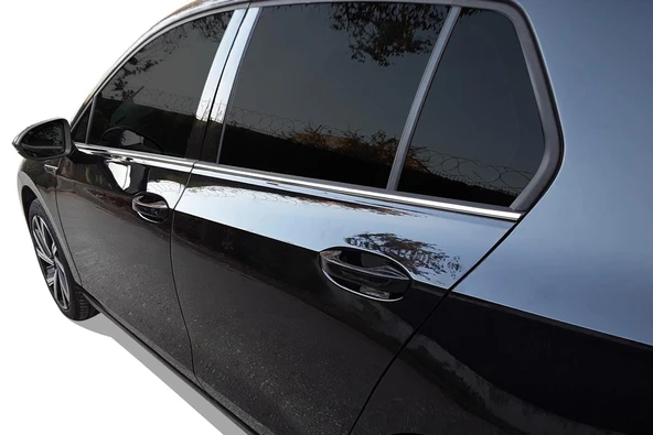 OMSA VW Golf 8 Krom Cam Alt Çıtası 6 Parça 2020 ve Sonrası - Resim 2