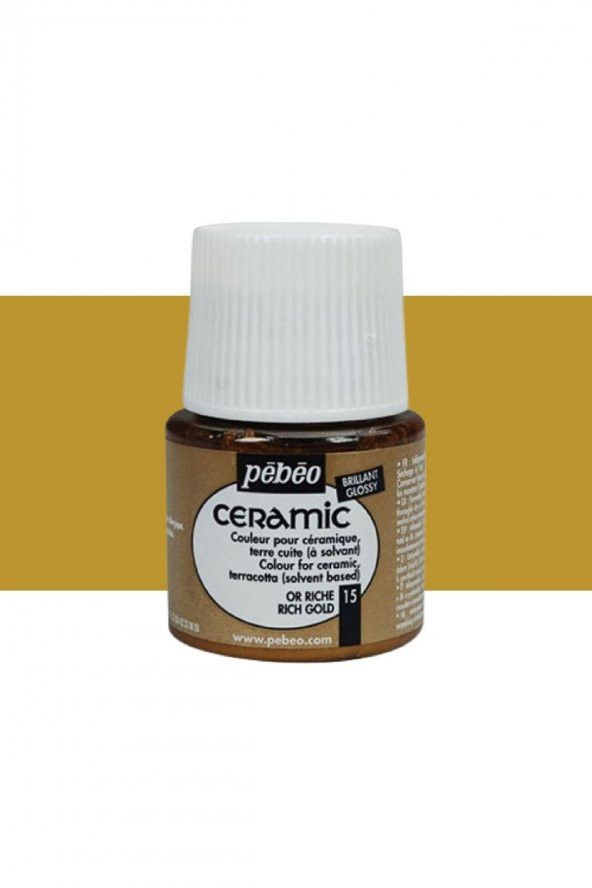 Pebeo Seramik Boyası 45ml Rich Gold 15