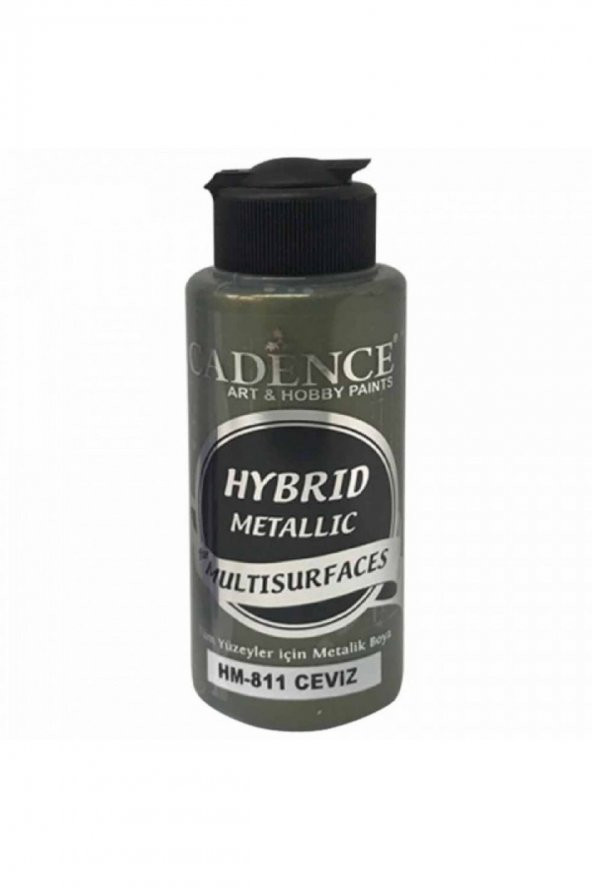 Cadence Yayınları Hybrid Metallic For Multisurfaces Metalik Akrilik Boya 120ml Ceviz 811