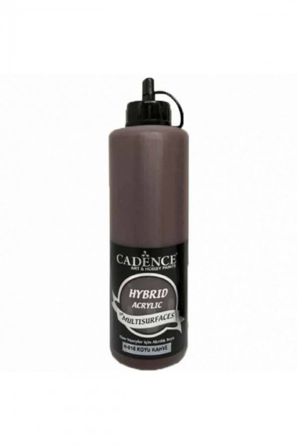 Cadence Yayınları Hybrid Acrylic for Multisurfaces Akrilik Boya 500ml Koyu Kahve 18