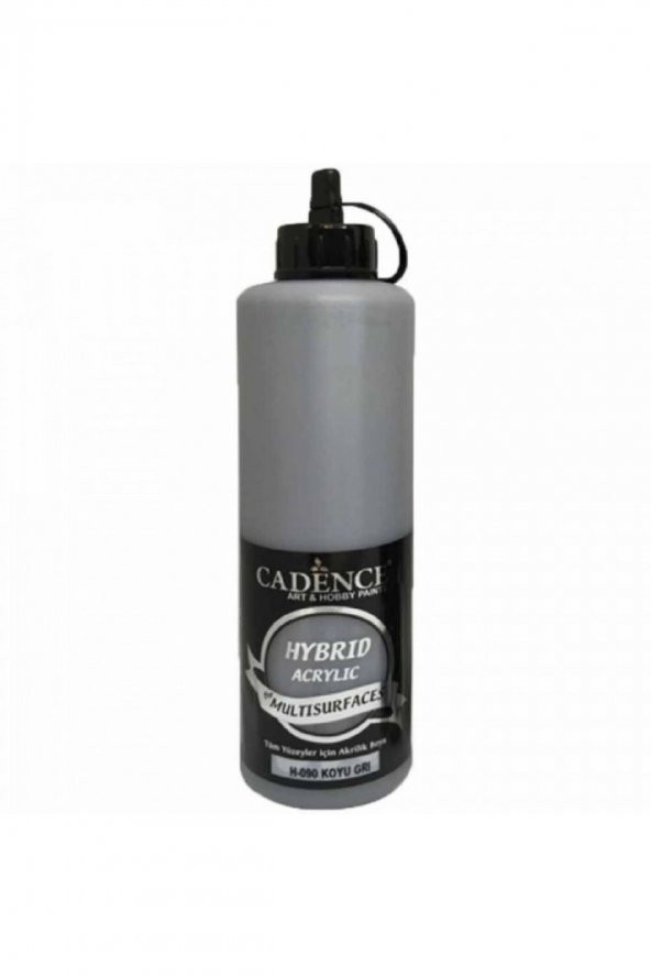 Cadence Yayınları Hybrid Acrylic for Multisurfaces Akrilik Boya 500ml Koyu Gri 90