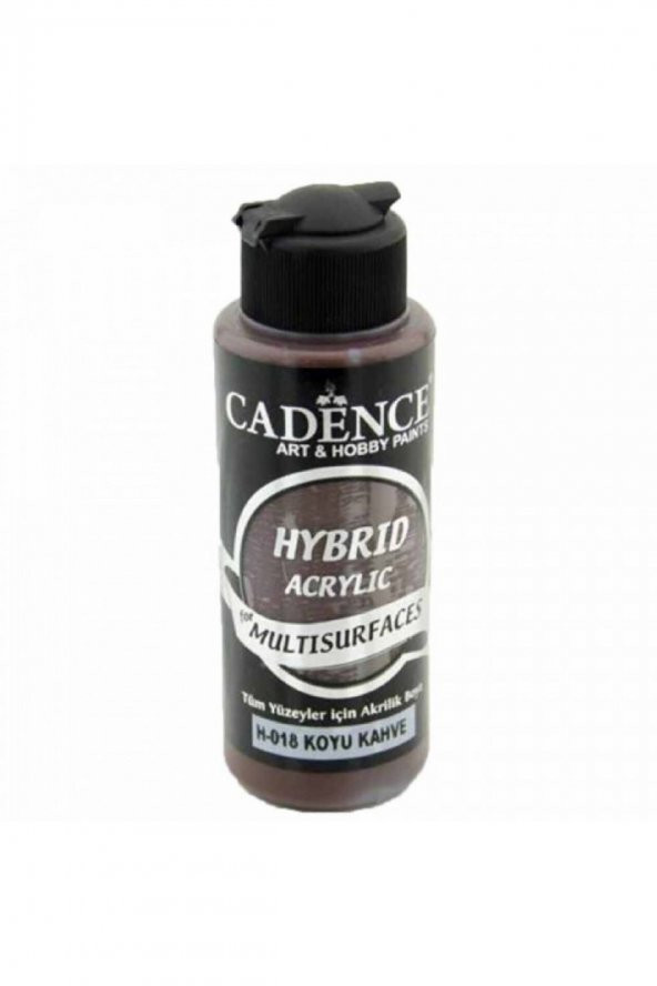 Cadence Yayınları Hybrid Acrylic for Multisurfaces Akrilik Boya 120ml Koyu Kahve 18
