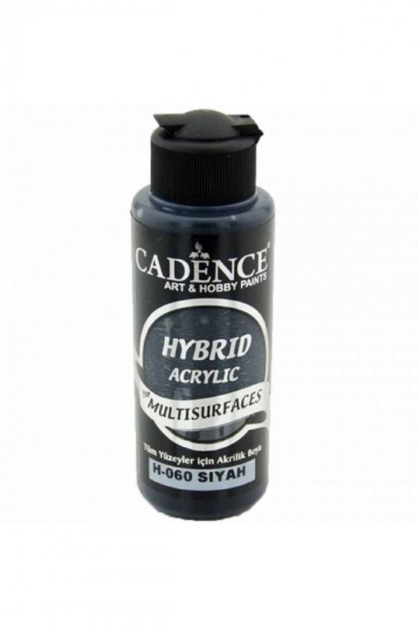 Cadence Yayınları Hybrid Acrylic for Multisurfaces Akrilik Boya 120ml Siyah 60 - 1